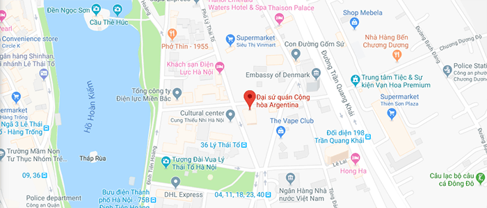 Địa chỉ Đại Sứ Quán Argentina tại Việt Nam