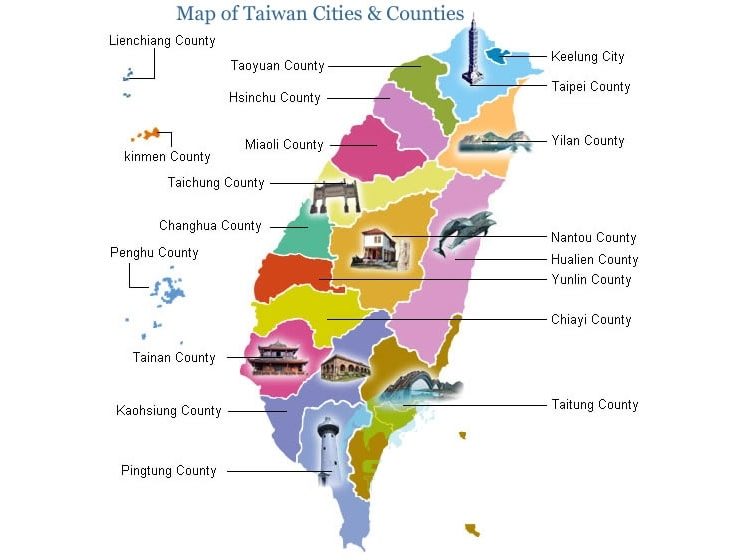 bản đồ Đài Loan
