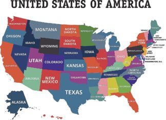 bản đồ 50 bang mỹ