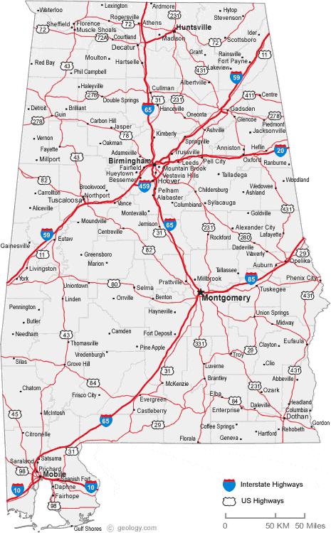  50 bang mỹ - Alabama